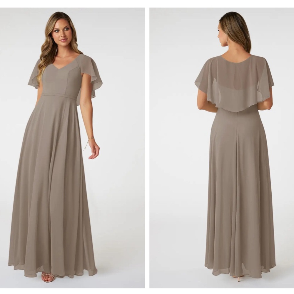 Azazie Jamie Dress: Taupe